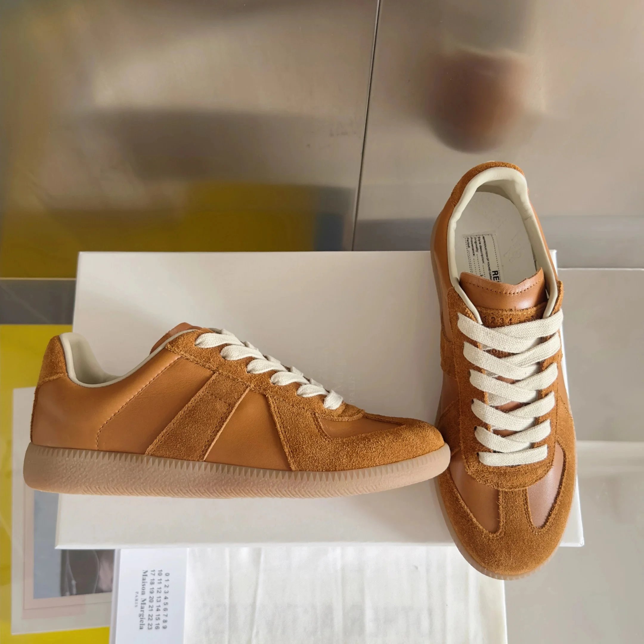 Maison Margiela Replica Sneakers Mint Green and Gray Sneakers - 9