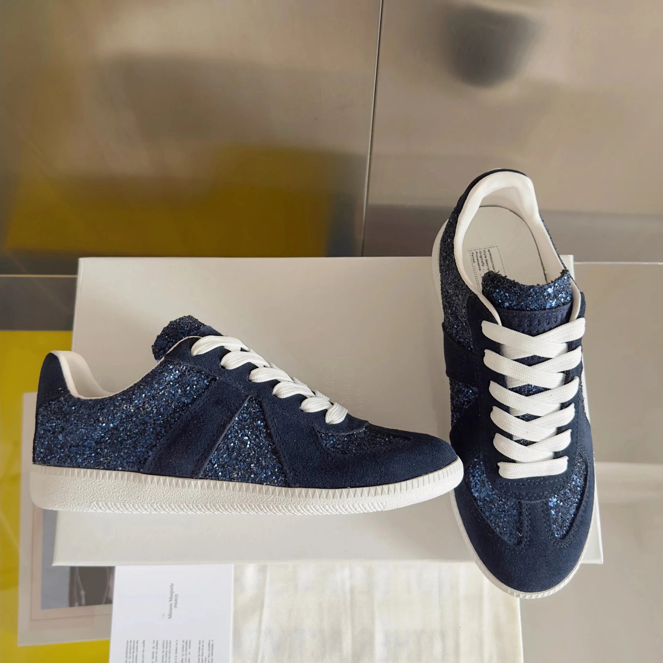 Maison Margiela Replica Sneakers Mint Green and Gray Sneakers - 36