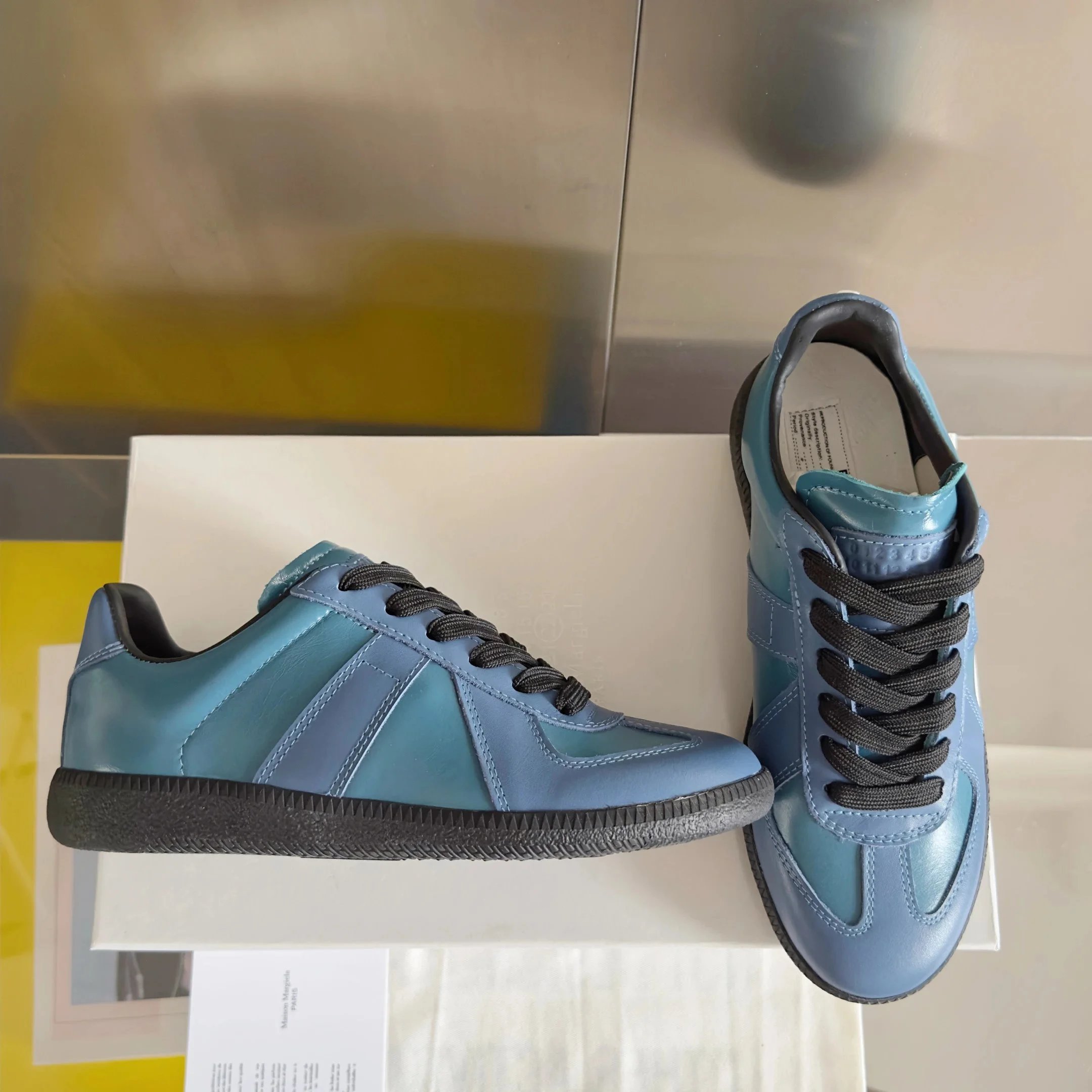 Maison Margiela Replica Sneakers Mint Green and Gray Sneakers - 26