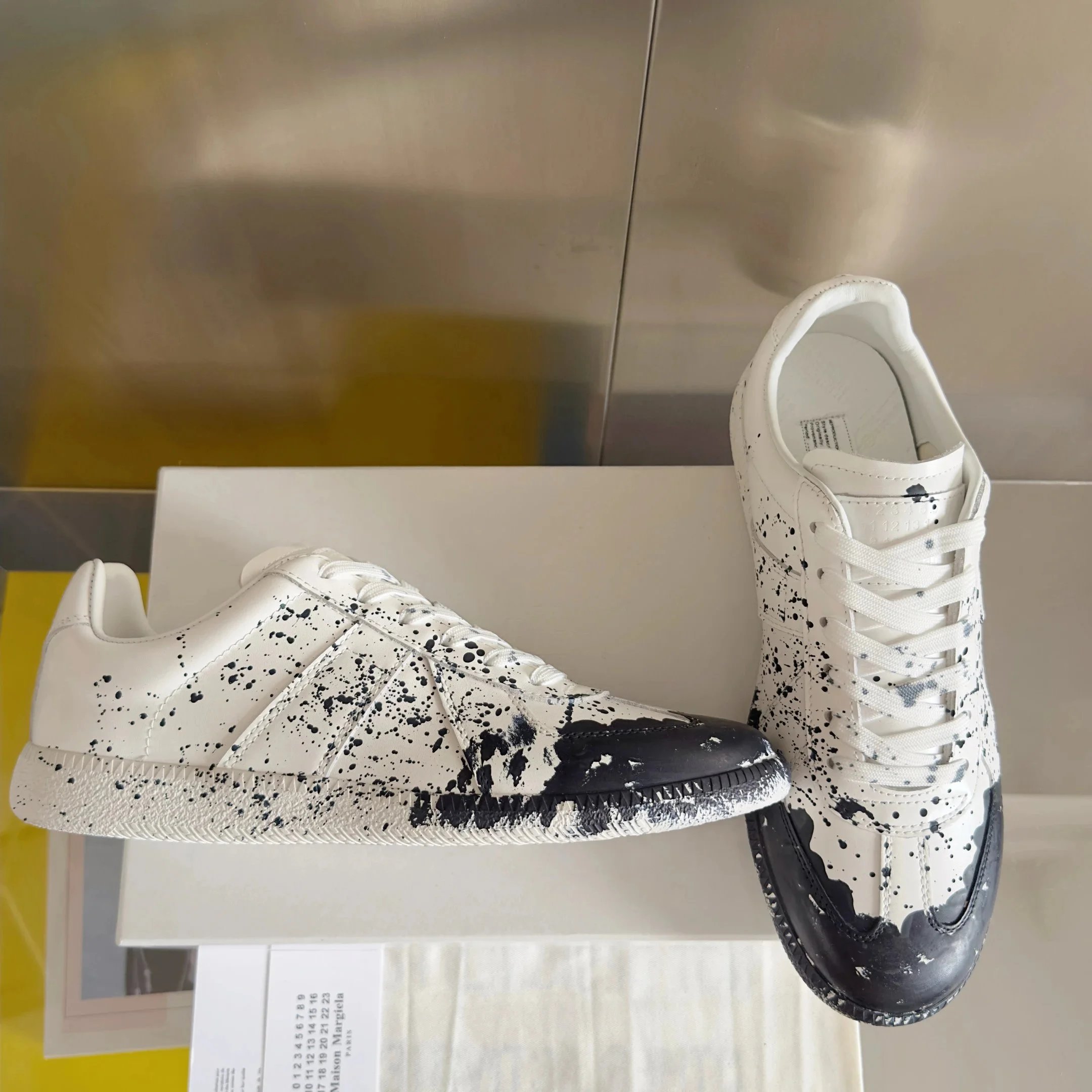 Maison Margiela Replica Sneakers Mint Green and Gray Sneakers - 14
