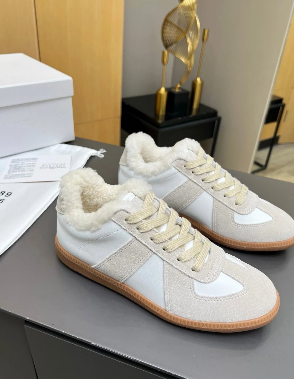 Maison Margiela Replica Sneakers Mint Green and Gray Sneakers - 38
