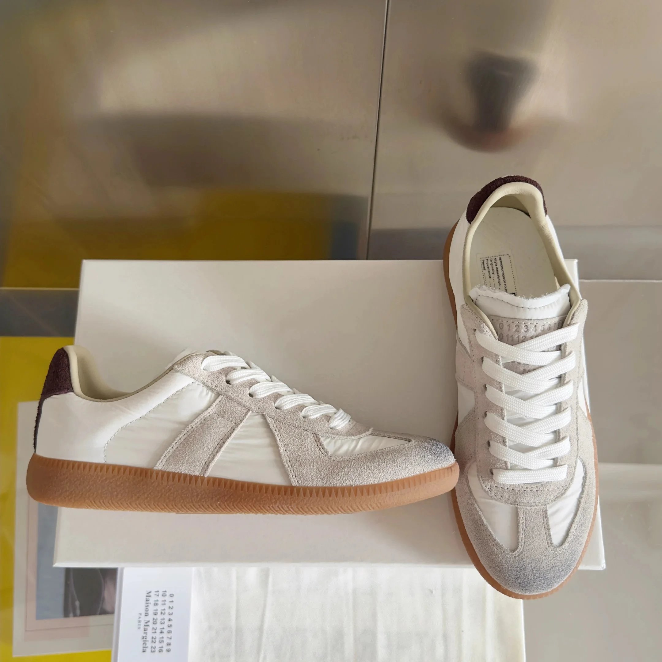 Maison Margiela Replica Sneakers Mint Green and Gray Sneakers - 8