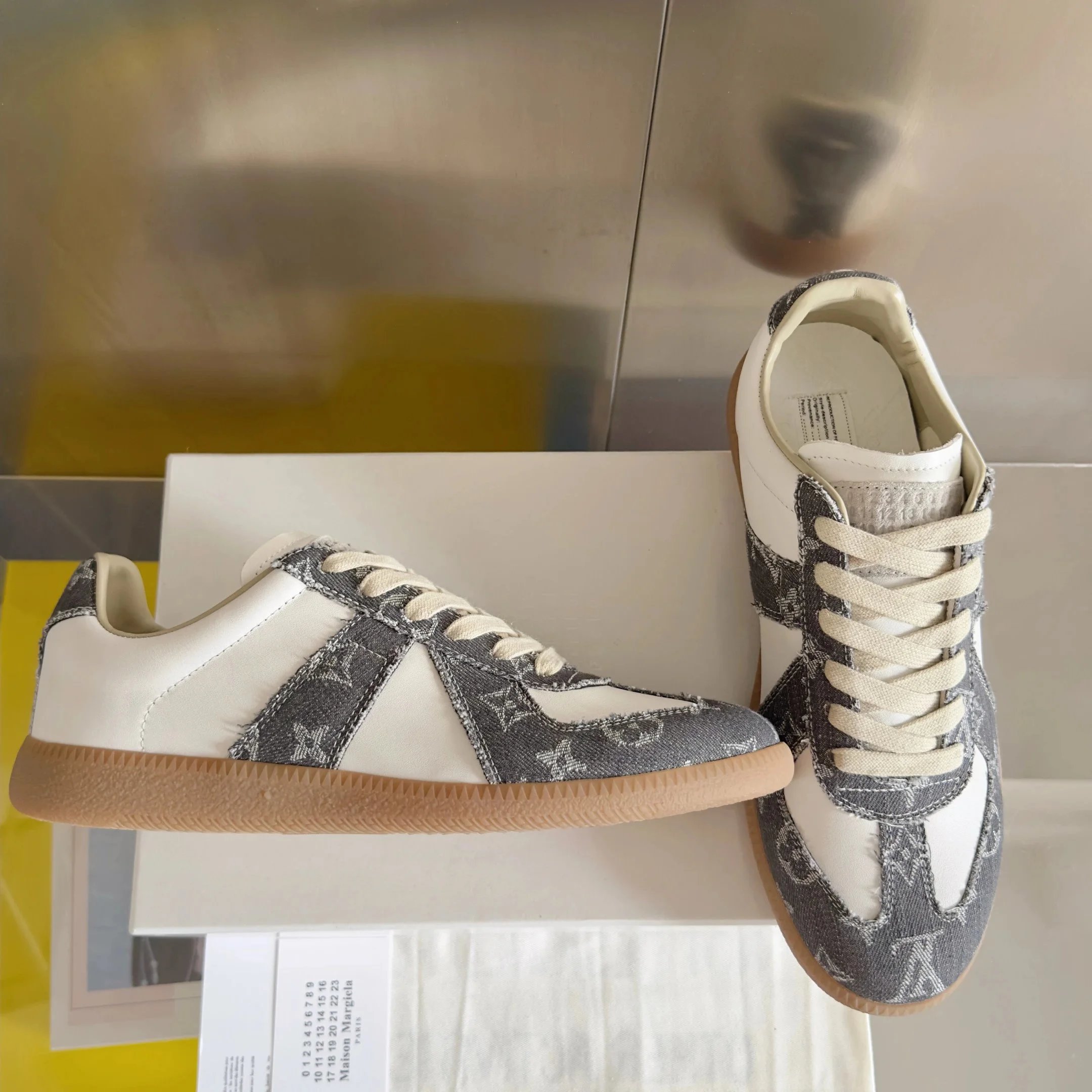 Maison Margiela Replica Sneakers Mint Green and Gray Sneakers - 15