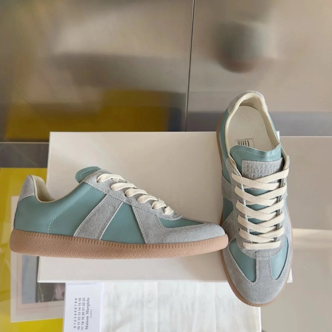 Maison Margiela Replica Sneakers Mint Green and Gray Sneakers - 11