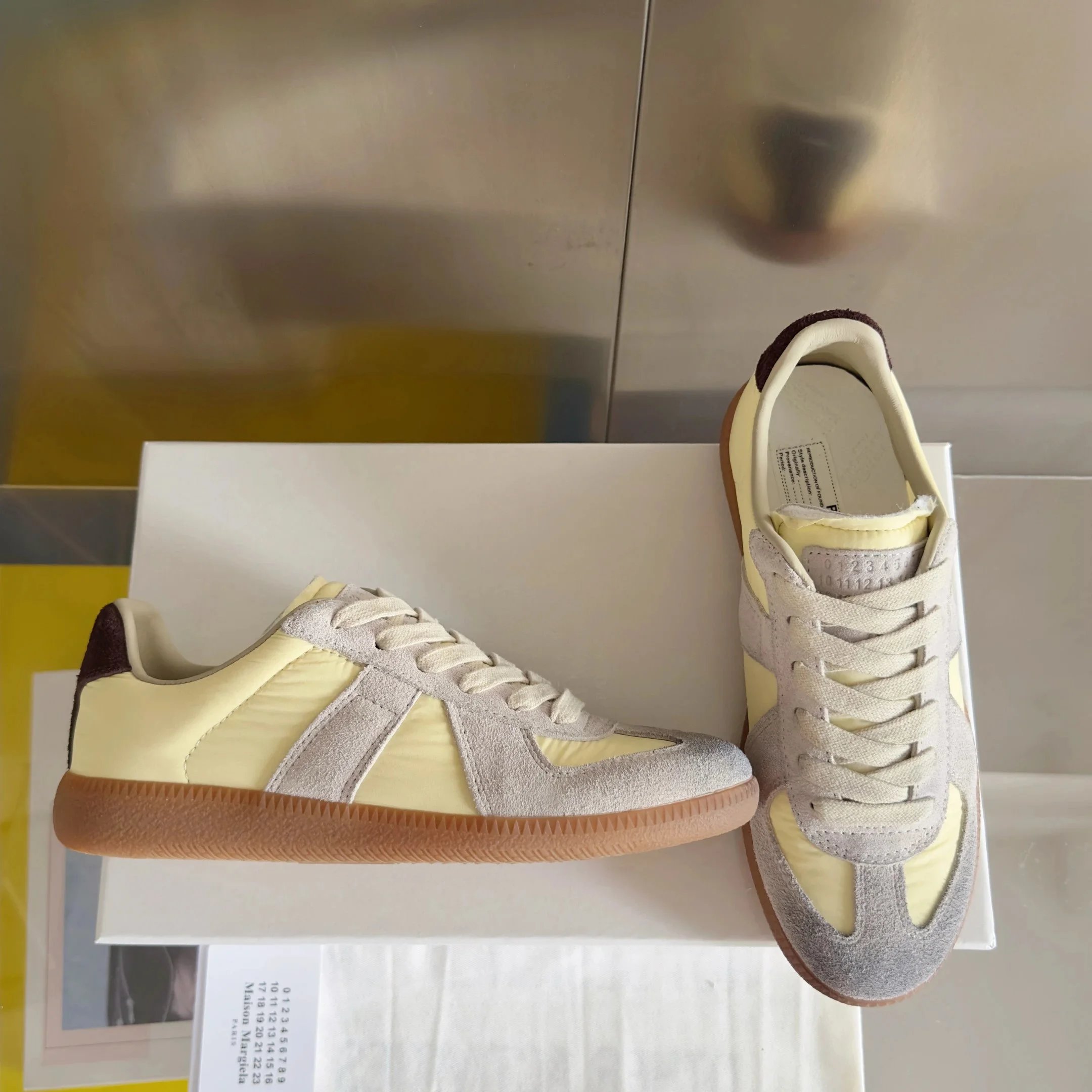 Maison Margiela Replica Sneakers Mint Green and Gray Sneakers - 37