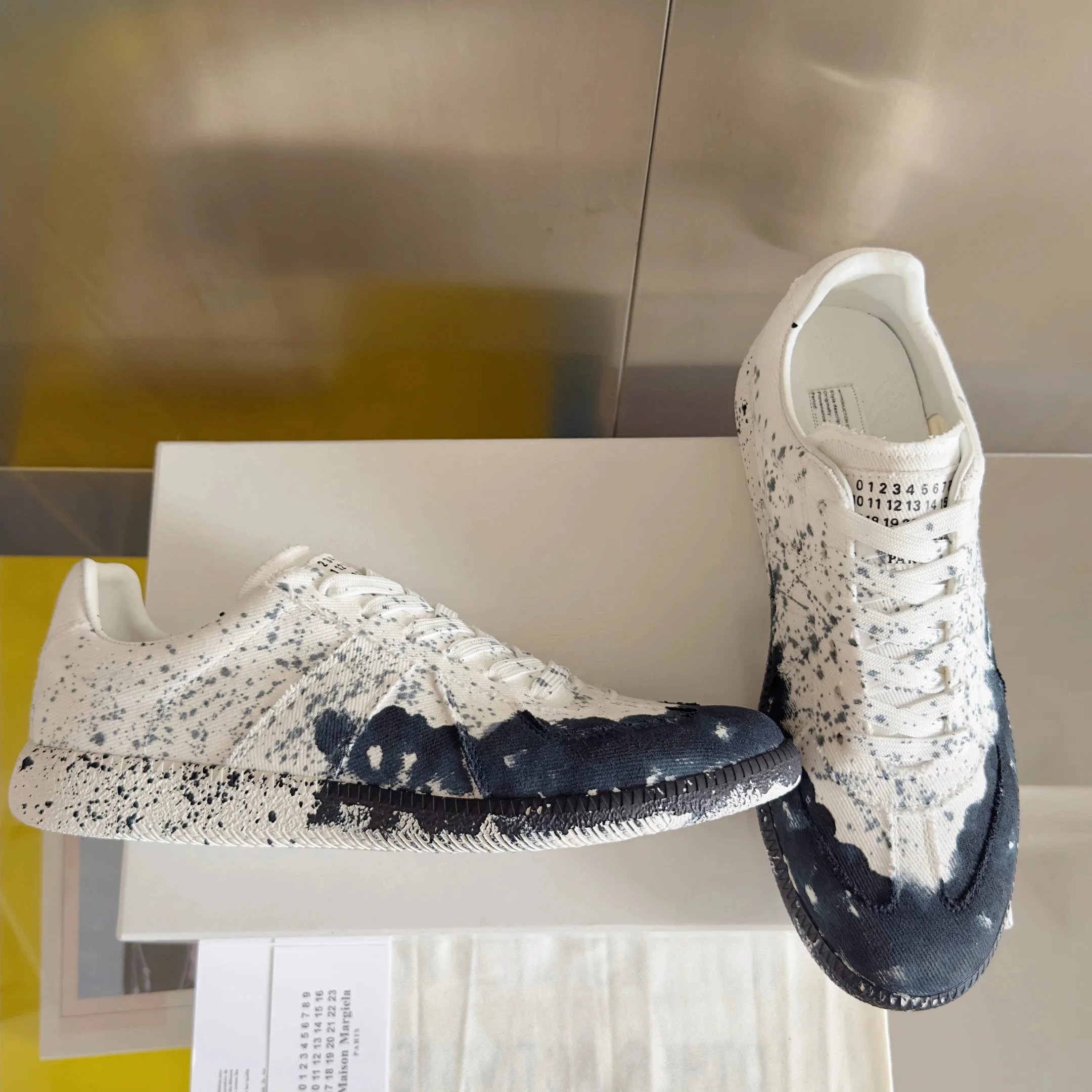 Maison Margiela Replica Sneakers Mint Green and Gray Sneakers - 24