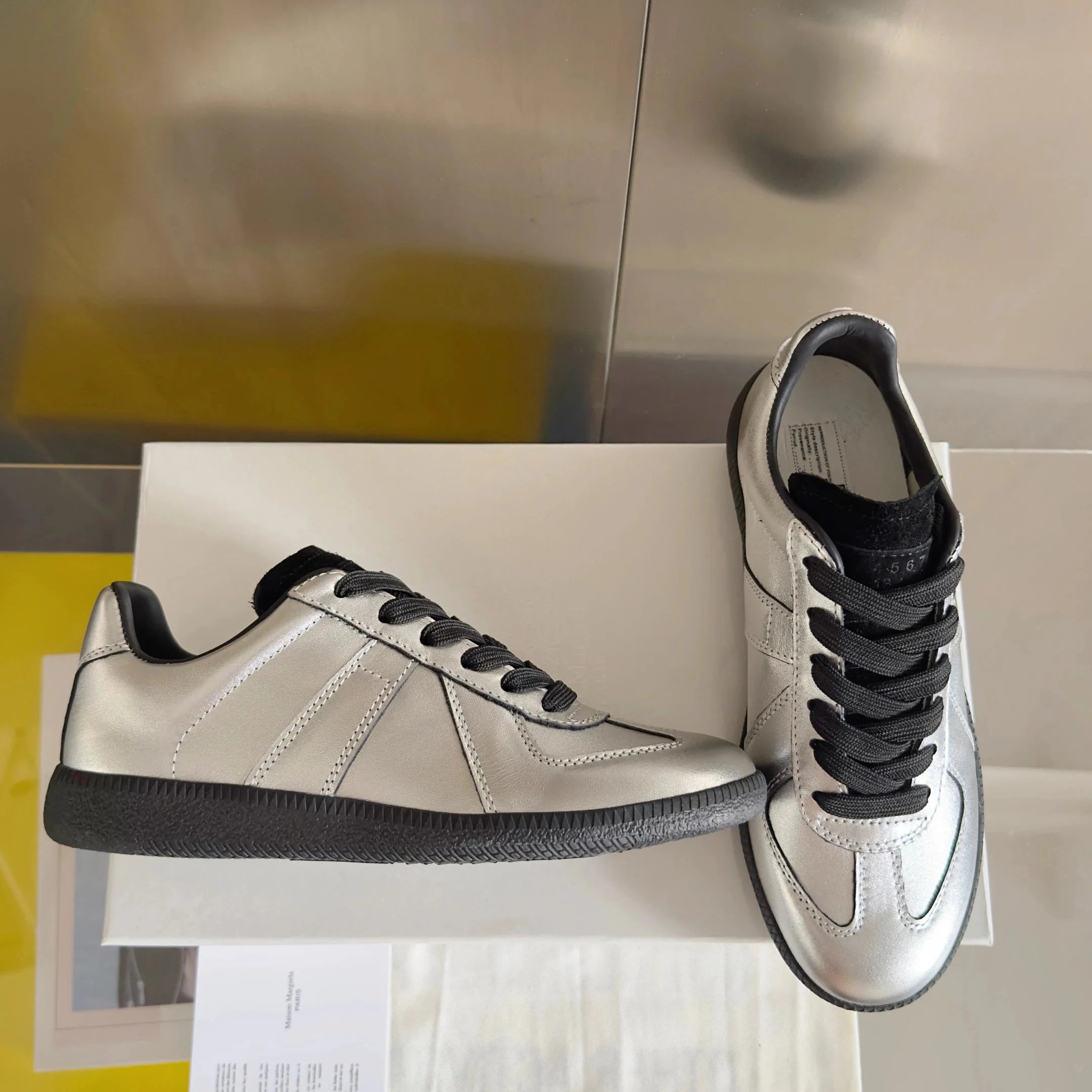 Maison Margiela Replica Sneakers Mint Green and Gray Sneakers - 35