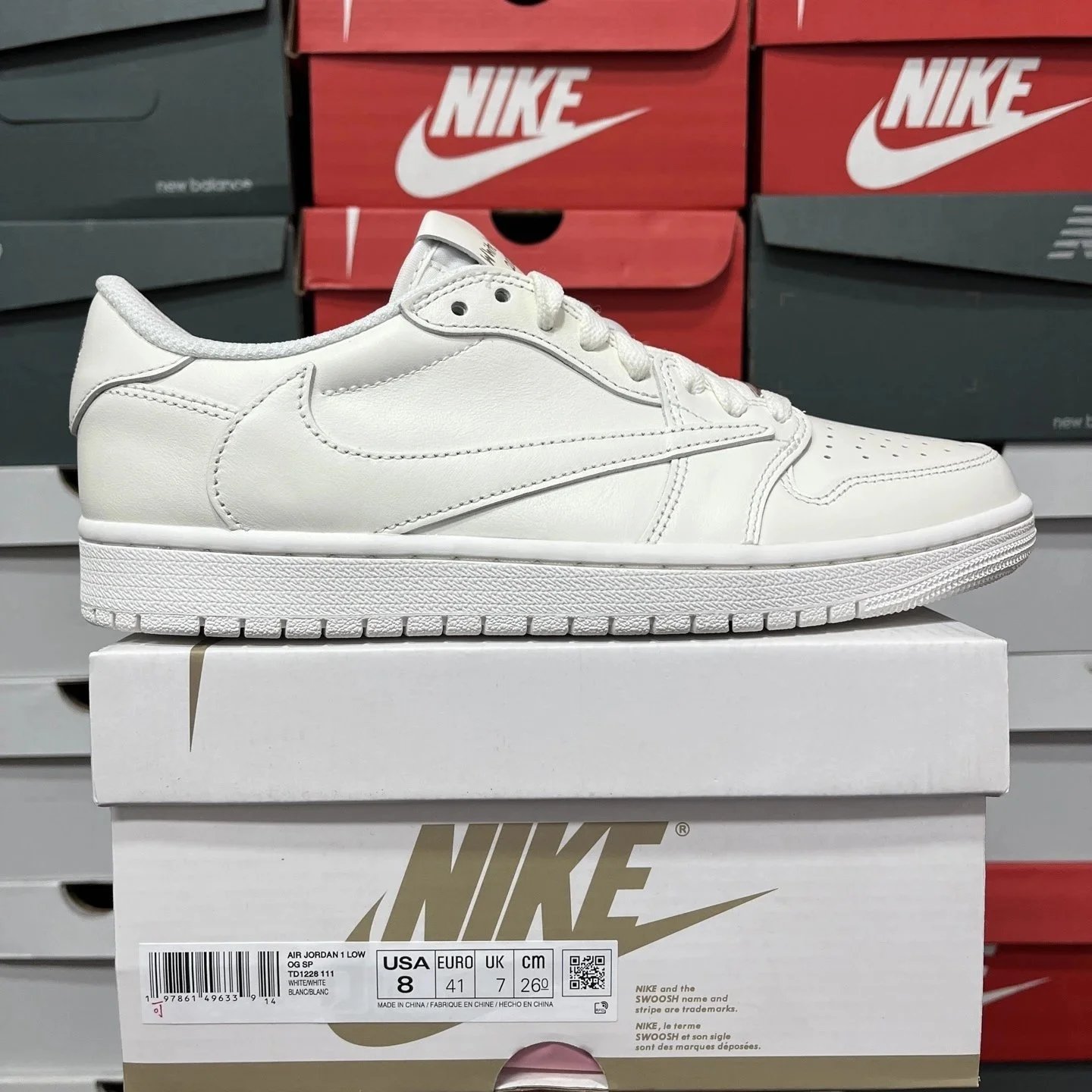 Nike x Travis Scott Air Jordan 1 Low OG 'Cactus Jack' Navy Sneakers - 36