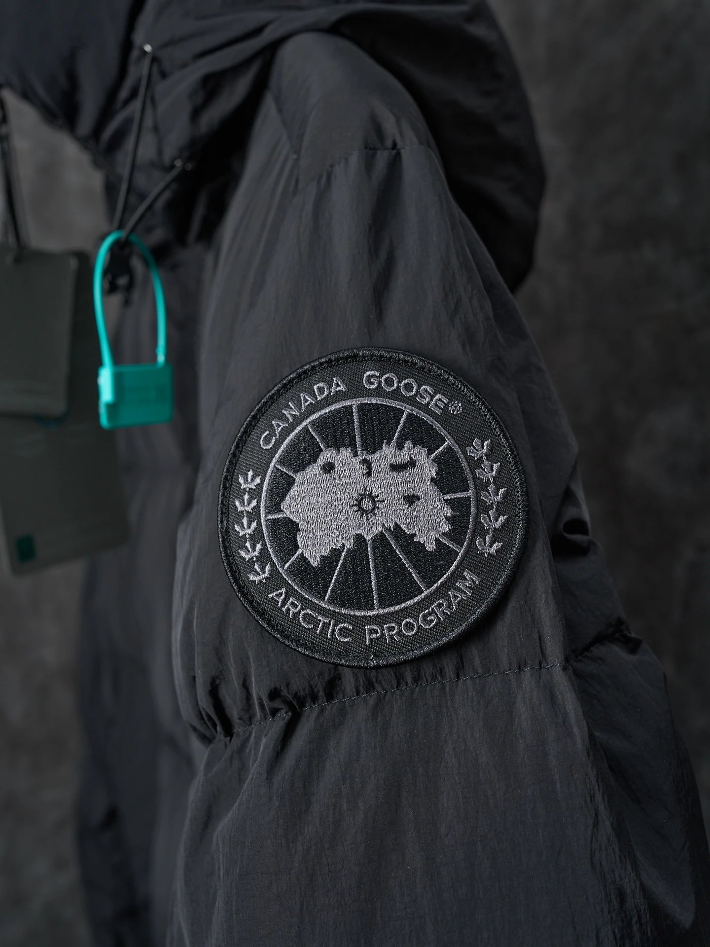 Winter Puffer Down Jacket with Hood Matte Ebony Black - Gallery Image 7 - Detailed View