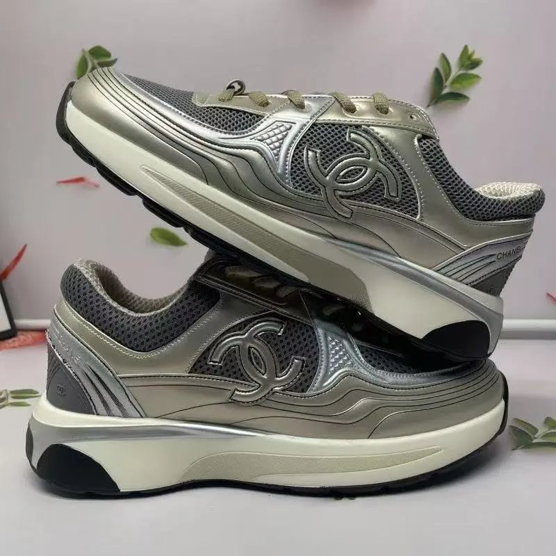 Chanel Sneaker Low Silver Grey