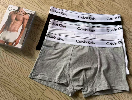 Men's 3-pack white edged pure cotton underwear Hong Kong
