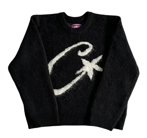 Haima wool pullover long sleeved sweater men's y2k street loose pullover knitted sweater wholesale sy