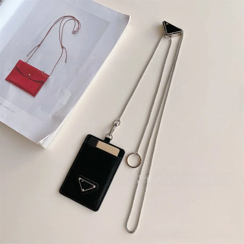 Prada Classic Triangle Logo Lanyard Cardholder Set
