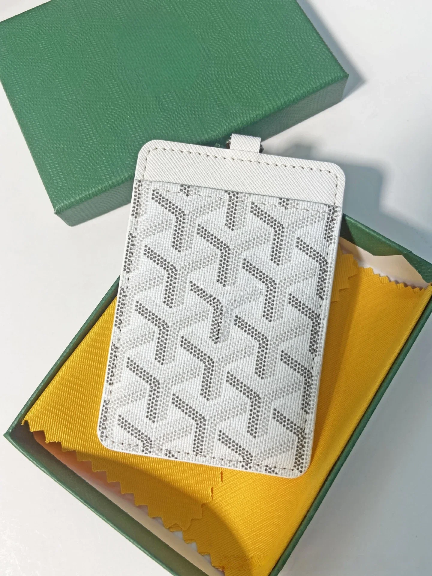 Goyard-Style ID Card Holder / Neck Lanyard Card Wallet