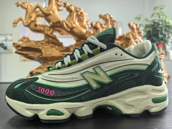 New Balance 1000 Pink Green Beige Chunky Sneakers - 24