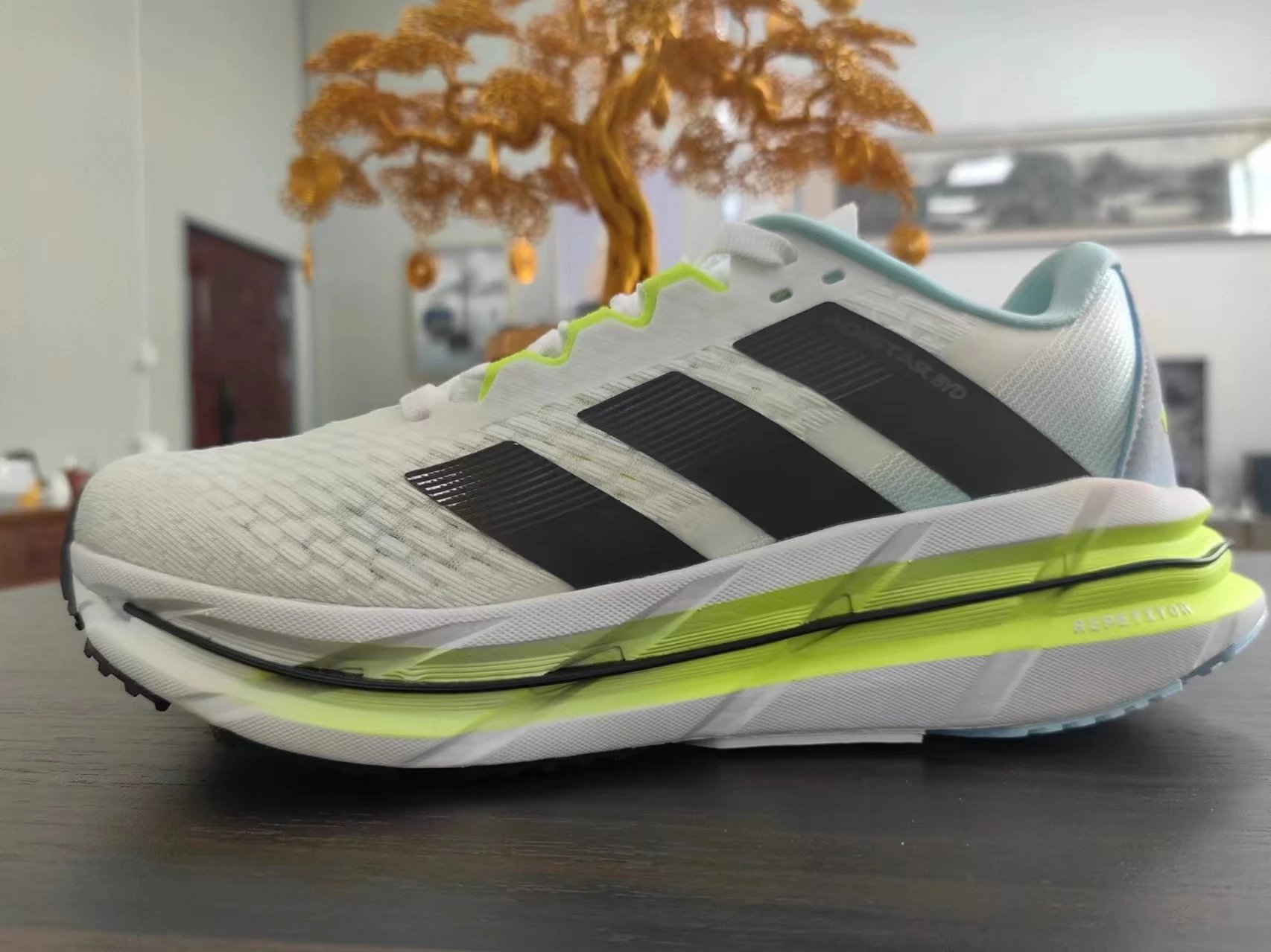 Adidas Adistar White Black Running Shoes - 10