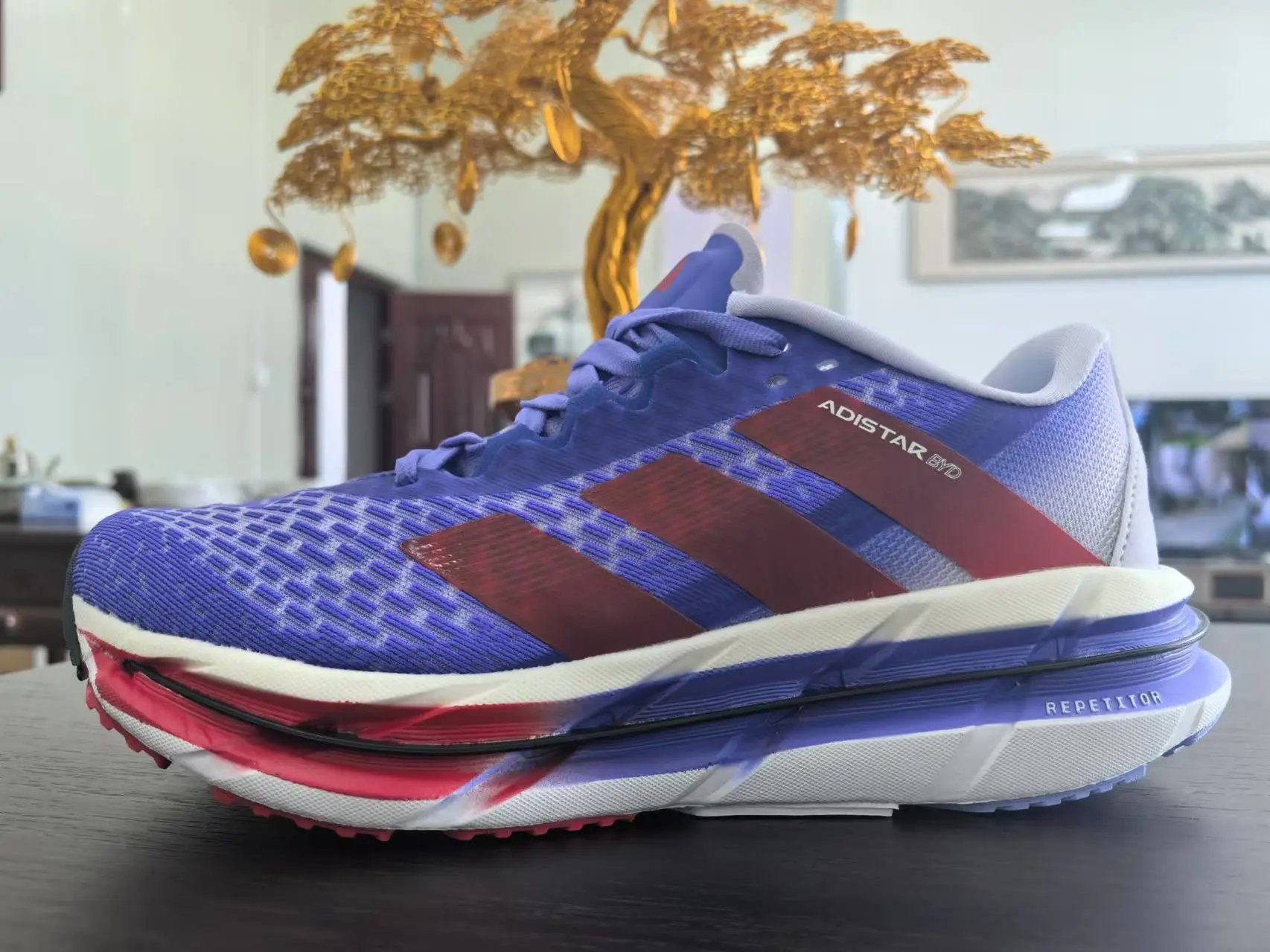 Adidas Adistar White Black Running Shoes - 6