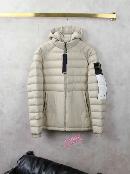 Stone Island David TC Diver Beige Down Jacket - 1