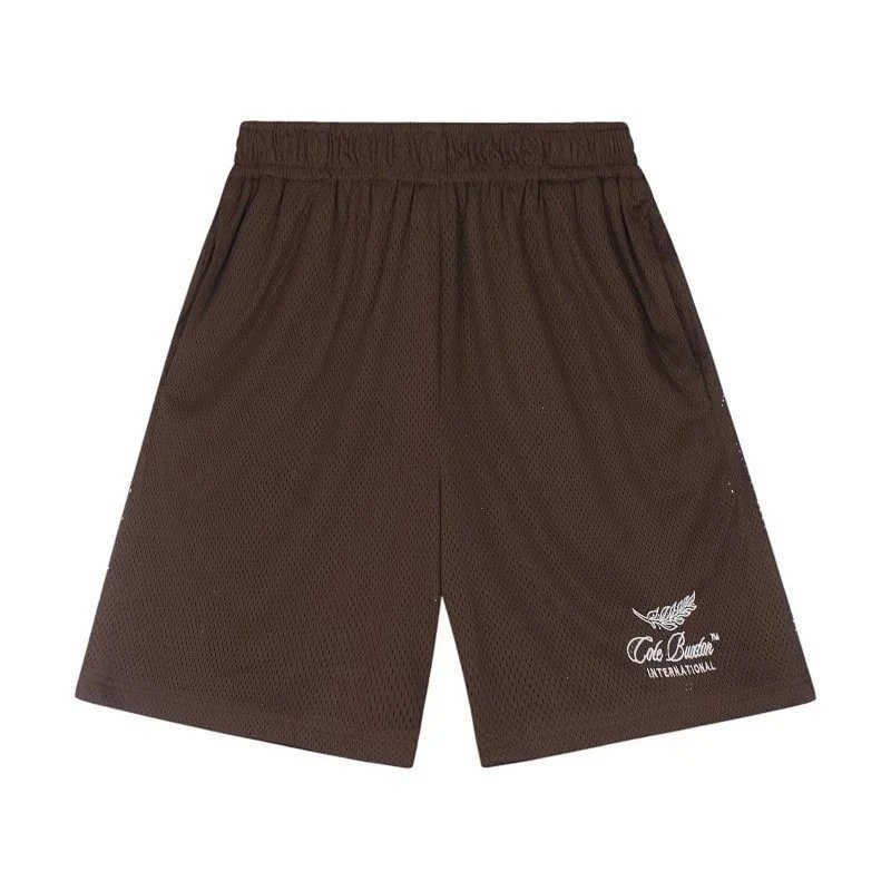 Cole Buxton T-Shirts CB Logo Print — Brown shorts