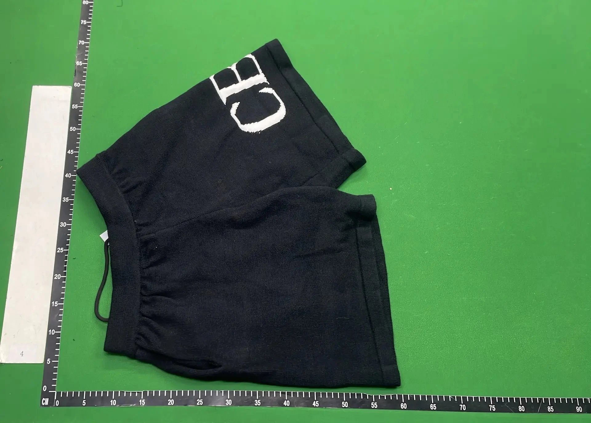 Knitted drawstring shorts in navy blue