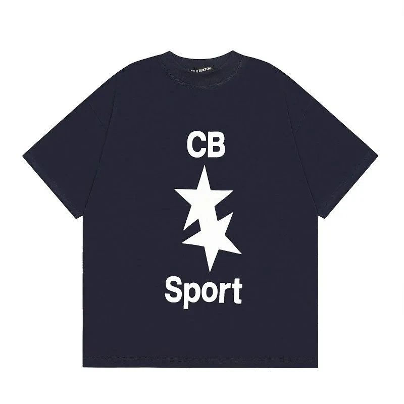 Cole Buxton T-Shirts CB Logo Print — Navy Blue 02