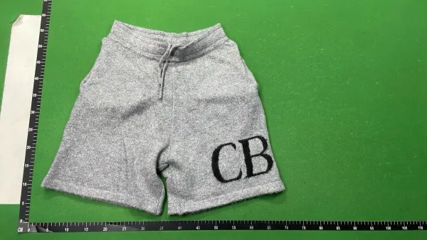 Design CB Logo Sweat Shorts Gray Shorts - 1