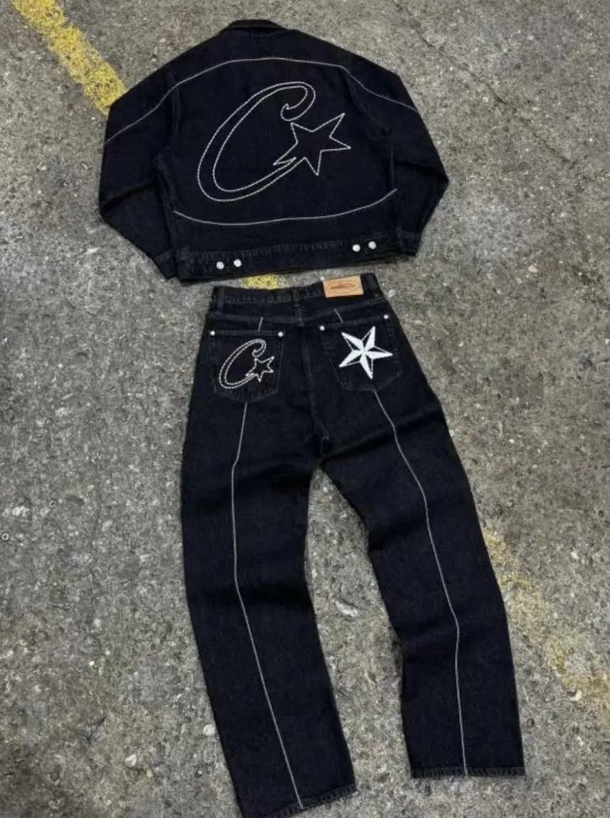 EM denim suit+