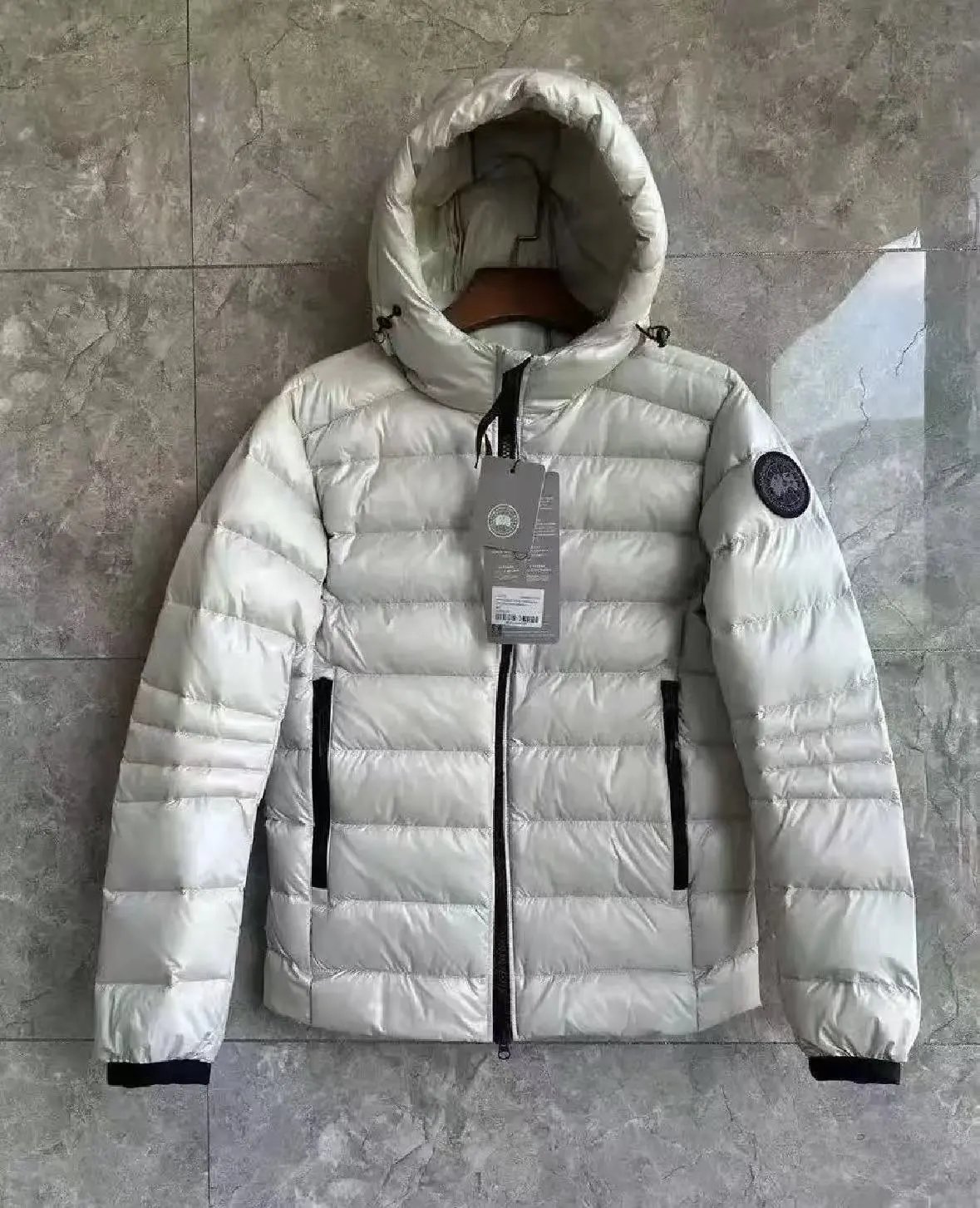 White black label down jacket