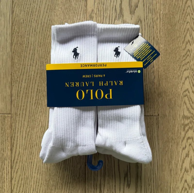 RL 6-Pair Set of Towel Socks