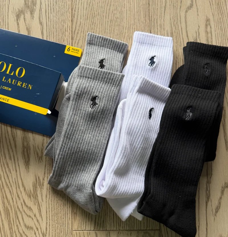 Black, white, and gray 6 pairs