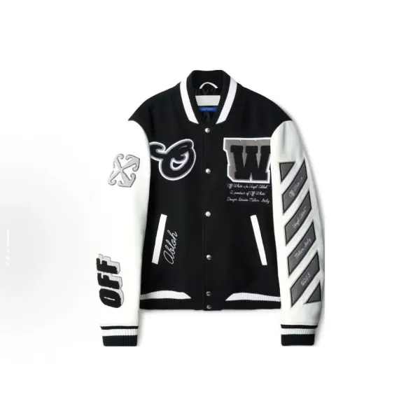Off-White x Virgil Abloh Varsity Jacket Black/White - 1