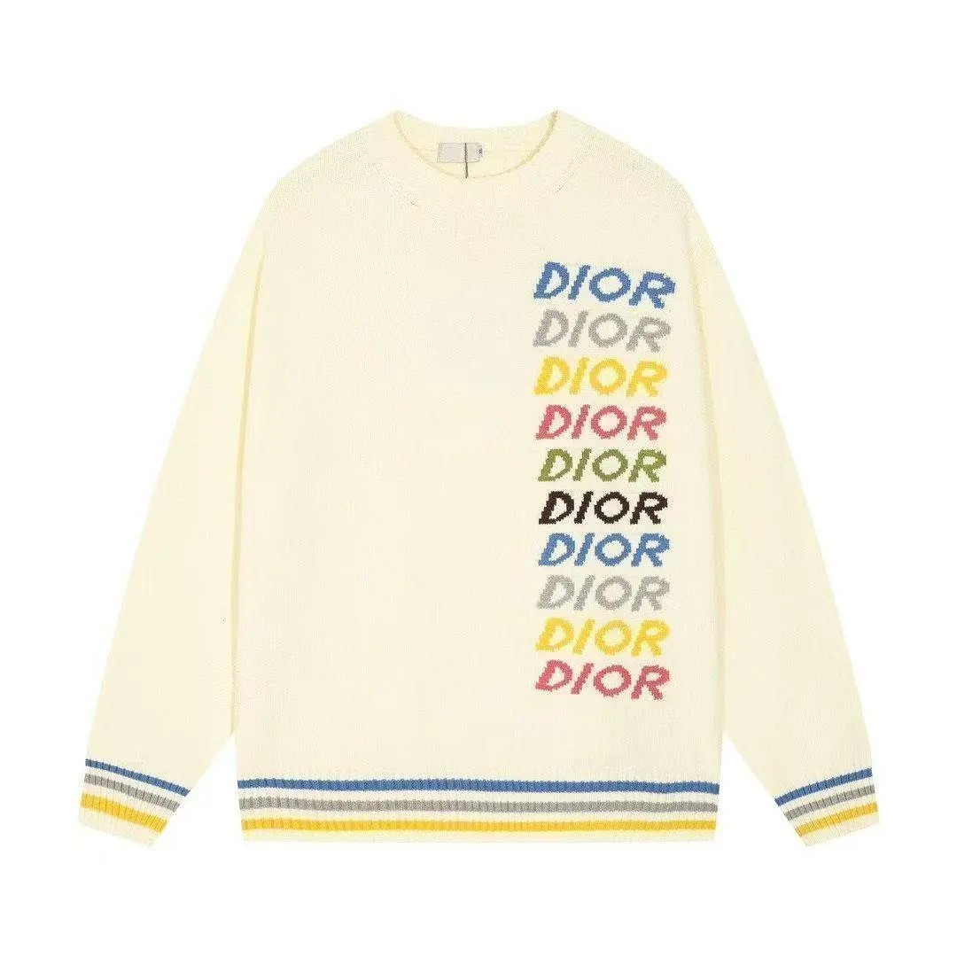 Dior Rainbow Logo Knit Sweater
