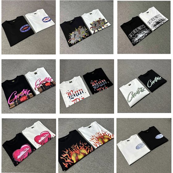 Alcatraz Series Pure Cotton T-Shirt Short Sleeve Letter Logo Print Unisex Double Yarn Short Sleeve Trendy Casual