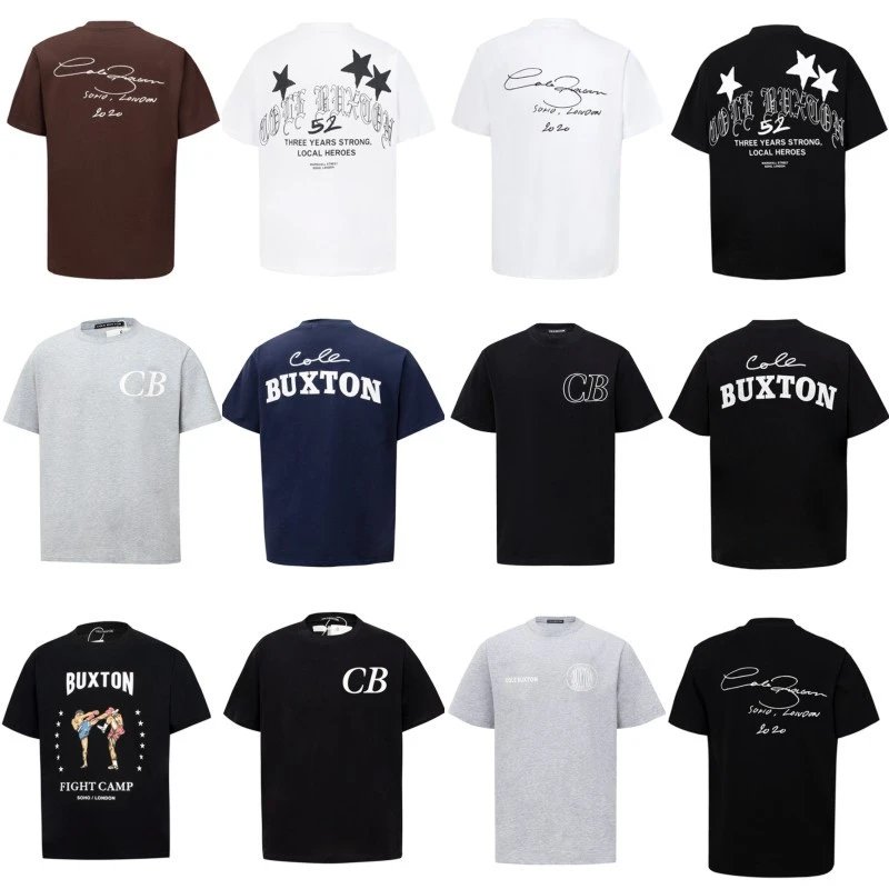 American Style Streetwear CB Short Sleeve T-Shirt for Couples, Loose Fit Women's T-Shirt for Spring and Summer