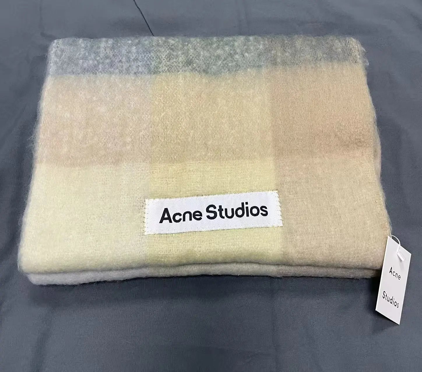 Acne Studios Scarves Brushed Color-Block Scarf — 12936