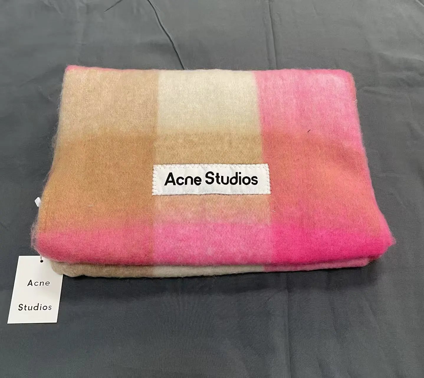 Acne Studios Scarves Brushed Color-Block Scarf — 12938