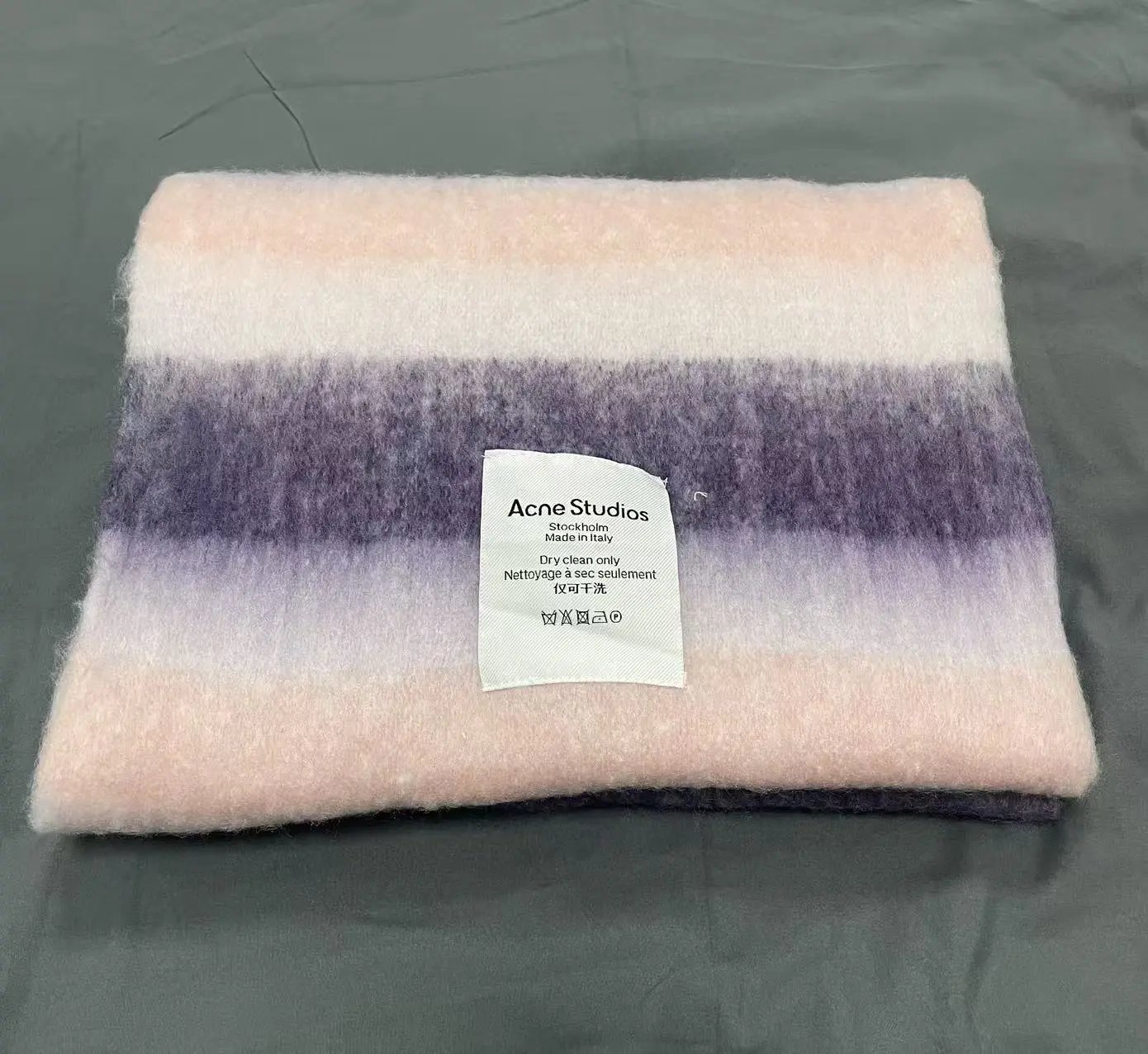Acne Studios Scarves Brushed Color-Block Scarf — 12930