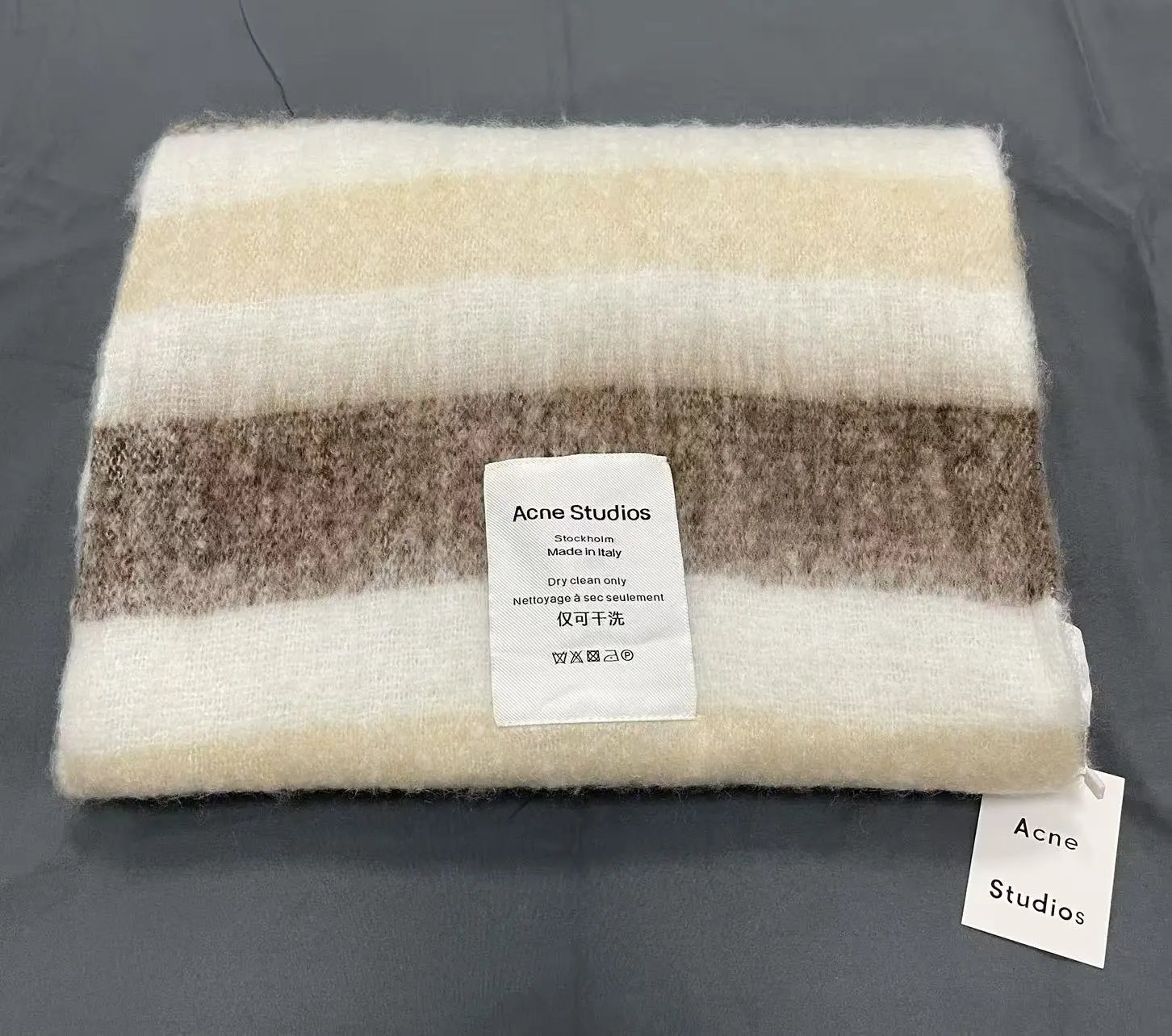 Acne Studios Scarves Brushed Color-Block Scarf — 12931