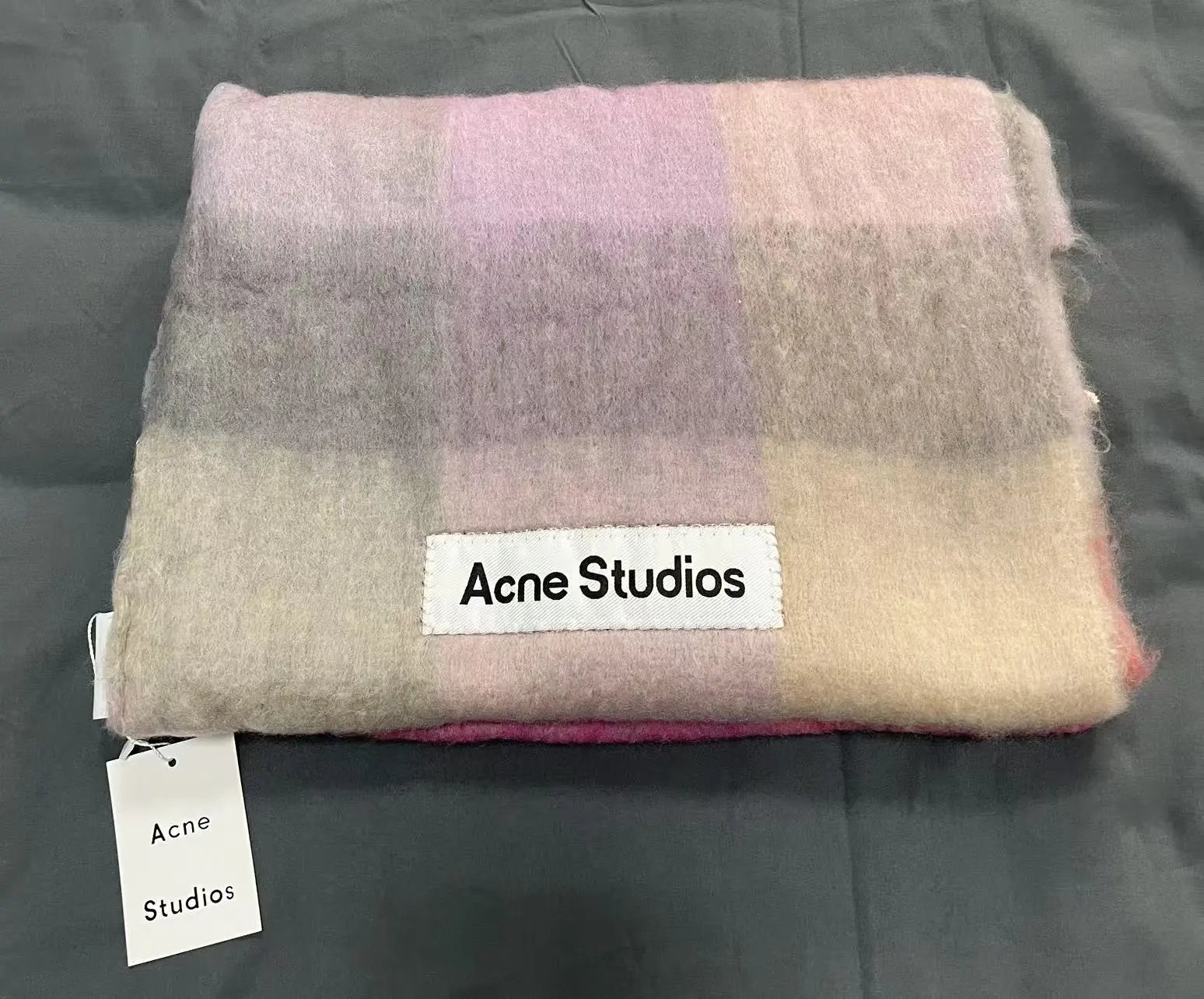 Acne Studios Scarves Brushed Color-Block Scarf — 12940