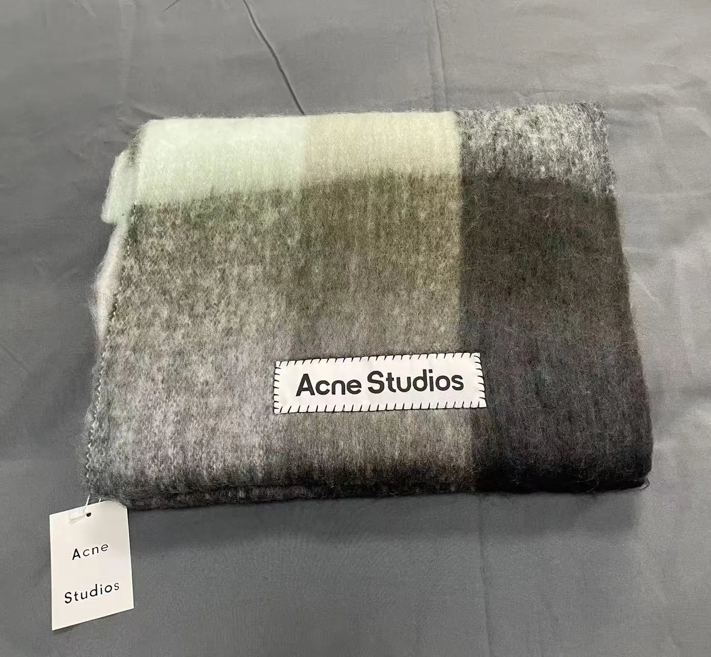 Acne Studios Scarves Brushed Color-Block Scarf — 12941