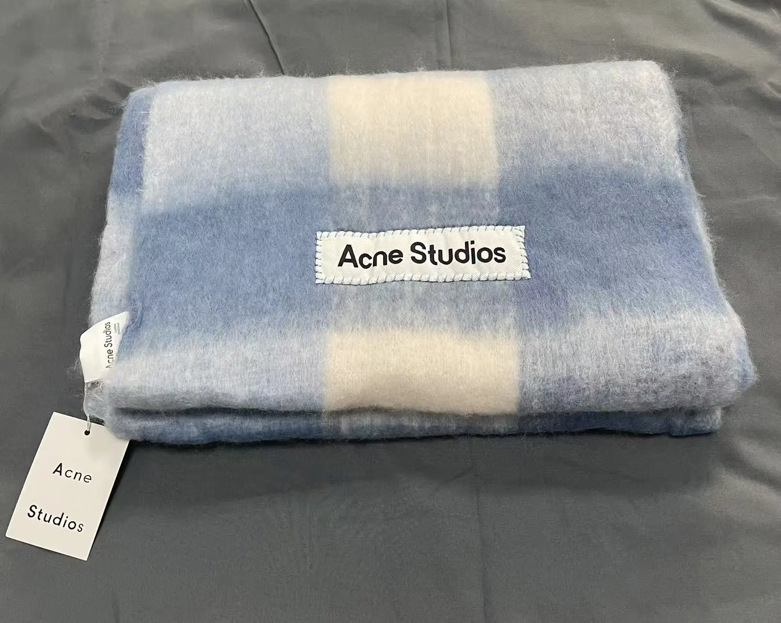Acne Studios Scarves Brushed Color-Block Scarf — 12939