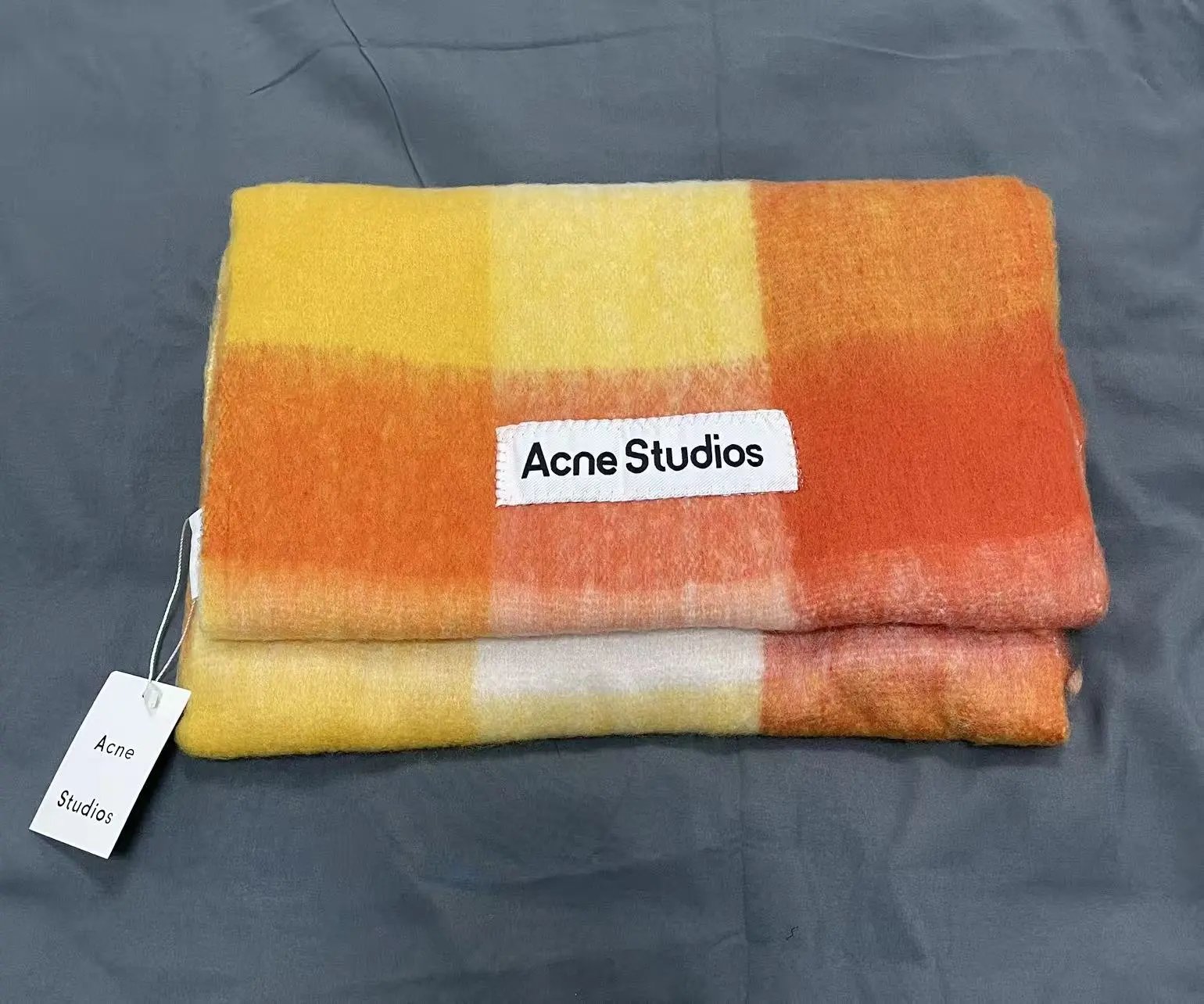 Acne Studios Scarves Brushed Color-Block Scarf — 12926