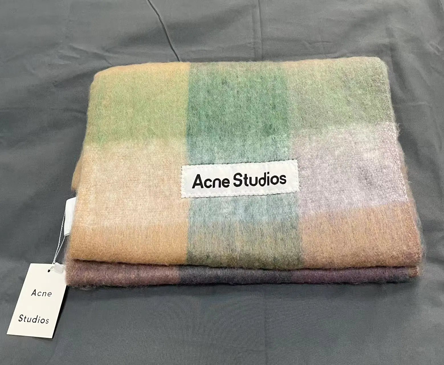Acne Studios Scarves Brushed Color-Block Scarf — 12942
