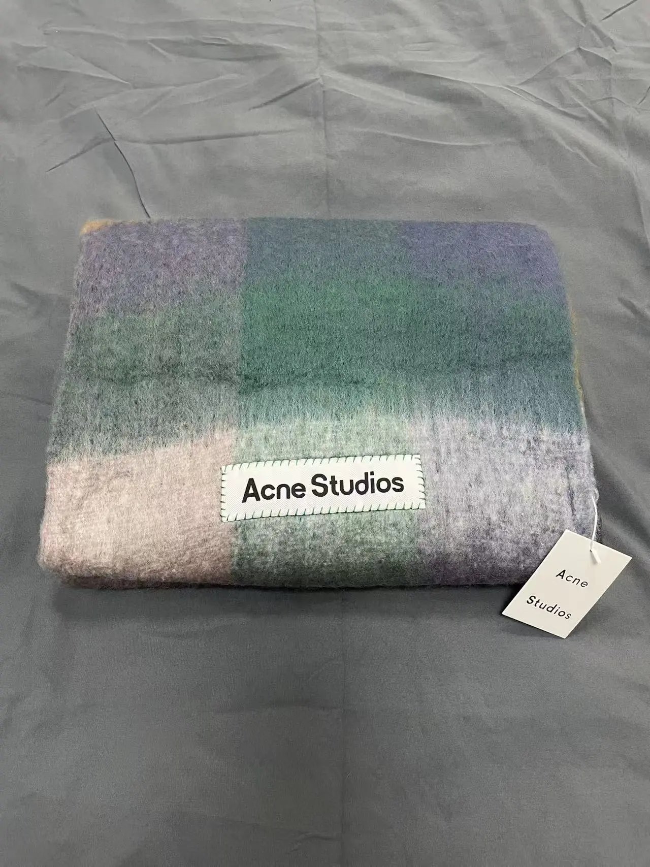 Acne Studios Scarves Brushed Color-Block Scarf — 12925