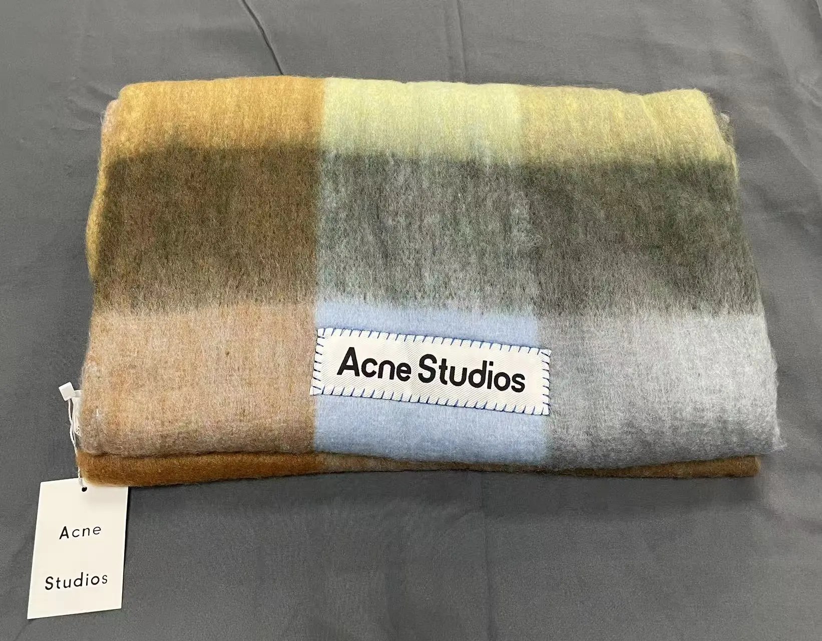 Acne Studios Scarves Brushed Color-Block Scarf — 12945