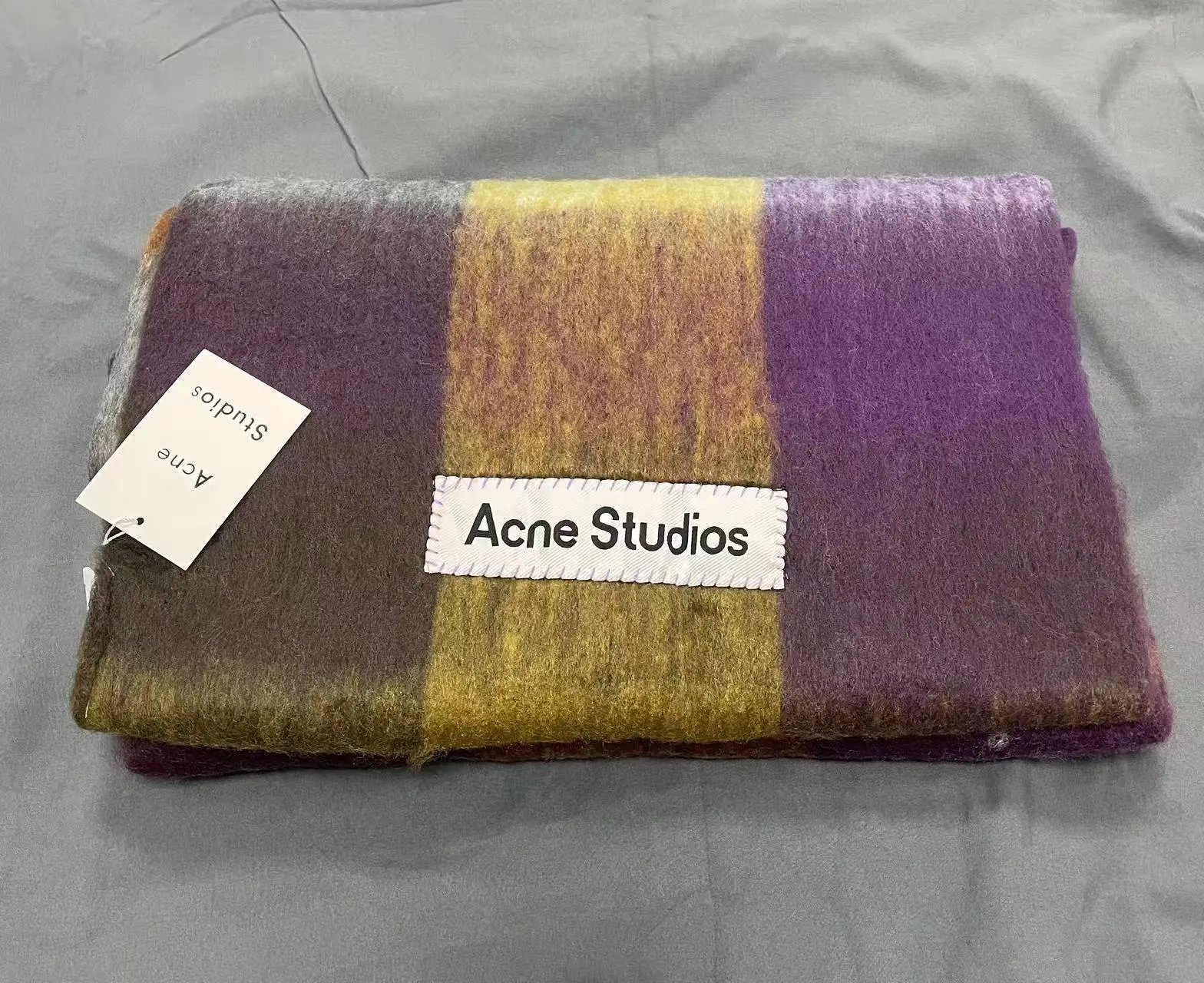 Acne Studios Scarves Brushed Color-Block Scarf — 12929