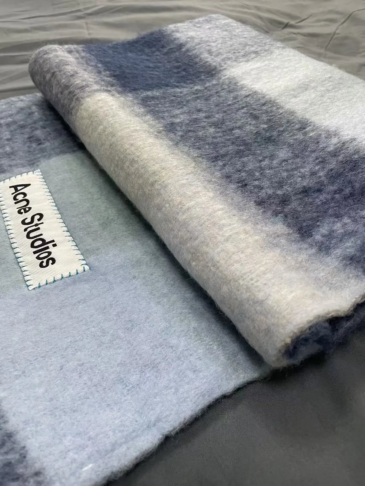 Acne Studios Scarves Brushed Color-Block Scarf — 12937