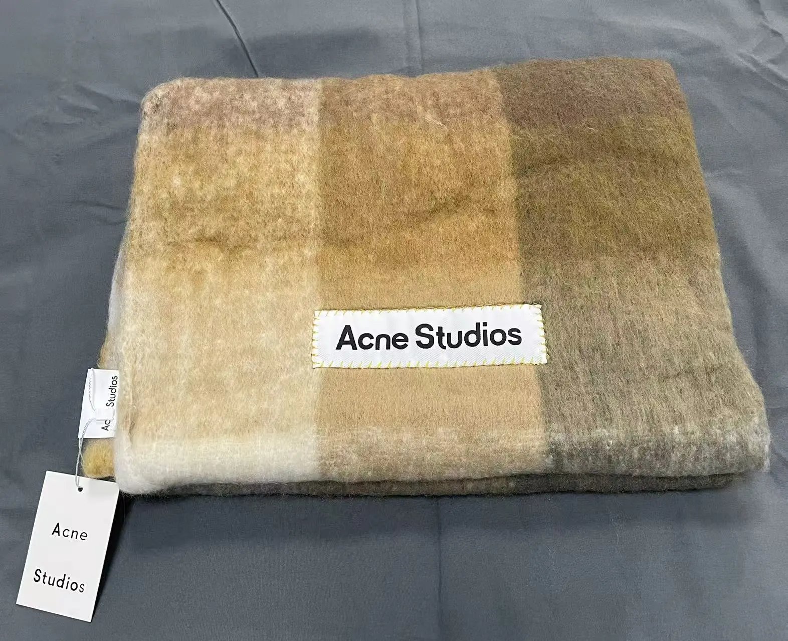 Acne Studios Scarves Brushed Color-Block Scarf — 12943