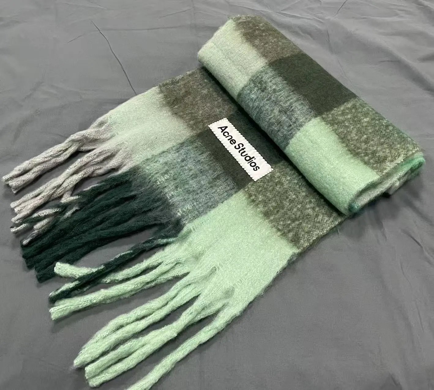 Acne Studios Scarves Brushed Color-Block Scarf — 12932