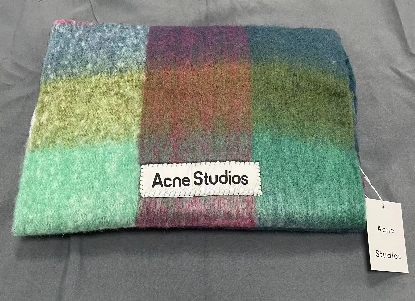 Acne Studios Scarves Brushed Color-Block Scarf — 12928
